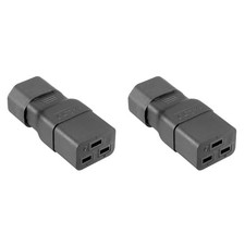IEC320 Male C14 to Female C19 Adapter Power Convert Socket 2.6x1.1x0.8