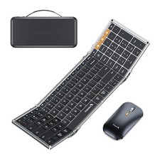 Foldable Keyboard and Mouse, XKM01 True Full-Size Folding Wireless Keyboard Mous picture