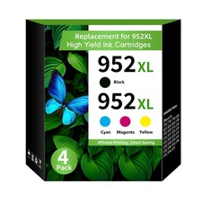 952XL Pack (4-Pack,BK,CMY) Replacement for HP 952XL Ink Cartridges Combo Pack... picture