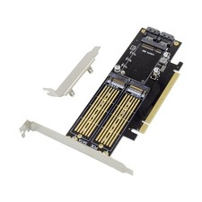 PCIe X16 MSATA M.2 NVMe SSD  SATA 6Gbps Storage Expansion Card Adapter picture