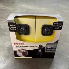 Kodak Dual Webcam D101 Twin Pack w/ Mic – New Sealed NIB – USB Webcam Bundle NOS picture