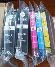 Compatible Epson 802XL Ink 5 Pack 2 Double Size Black, Cyan, Magenta, Yellow picture