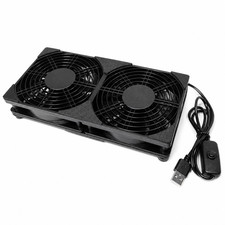 240Mm Dual USB Cooling Fan, 2 X 120Mm 5V USB Powered Cooling Fans with Inline On picture