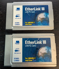 Lot of 2 3Com EtherLink III LAN PC Card PCMCIA 10Mbps Ethernet picture