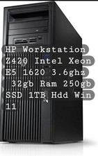 HP Workstation Z420 Intel Xeon E5 1620 3.6ghz  32gb Ram 250gb SSD 1TB Hdd Win 11 picture