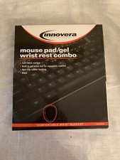 Innovera Mouse Pad w/Gel Wrist Rest Nonskid Base 8.82” x 10.35” Black 50448 picture