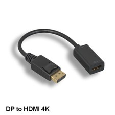 Kentek Displayport 1.2 Male Latch to HDMI 1.4 Female Passive Adapter 4Kx2K 30Hz picture