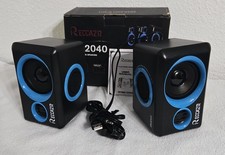 RECCAZR  2.0 Multimedia Speakers SP2040 - Blue - Open Box picture