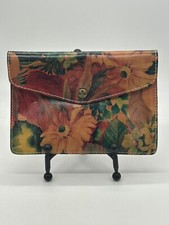 Patricia Nash Red & Green Leather Mini iPad Case Accessories Pouch Clutch picture