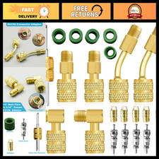 R410A Mini Split Adapter Kit, 5/16 to 1/4 Coupler, Refrigerant Hose Connector, V picture