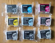 9 Pack T157 Print Ink Cartridges for EPSON Stylus Photo R3000 NEW picture