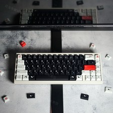 1.7mm thickness Sumi-e Keycaps Black White Red Dye-subs PBT Keycap Set picture