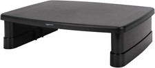 Amazon Basics Rectangular Adjustable Computer Monitor Riser Desk Stand Black  picture