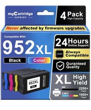 Compatible Ink Cartridges Replacement for HP 952XL 952 XL 4 Combo Pack picture
