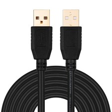 Tan QY USB A to A Male Cable 50Ft, Double End Cord with 50 feet, 15M/50Ft  picture