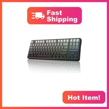 GEODMAER G87 Wireless Mechanical Keyboard, White-Black picture