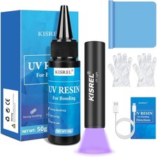 KISREL 50g UV Resin Kit with Light（Upgrade）, Fast Curing & Bonding in Second picture