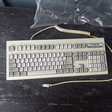Vintage XT/AT Packard Bell 386 Keyboard BTC 5339S 5-Pin DIN AUTO SWITCH  picture