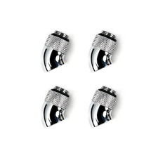 4 Pack G1/4 45 Degree Rotary Elbow Nickel Plated Brass Silver PC Cooling picture