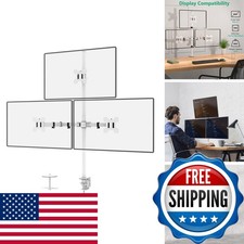 WALI M003-W Tall Triple Monitor Stand for 3 Screens up to 27