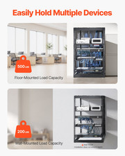 16U Open Frame Network Rack Wall Mounted Server Rack 4 Post with Shelves picture