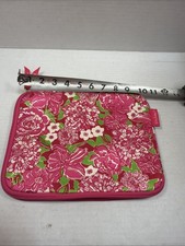 Lilly Pulitzer Ipad Tablet Sleeve Cover Case  Pink Green Soft Zip picture