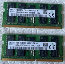 SK hynix 32GB (2x16GB) DDR4-2666 ECC Unbuffered SO-DIMM 2Rx8 PC4-21300 picture