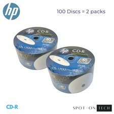 100 HP CD CD-R White Inkjet Printable 52X Blank media 700MB Disc Same day SHIP picture