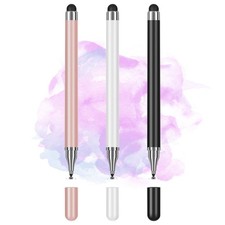 3-Pack Tablets Stylus Pen for All Touchscreen with Precision Disc Tip, 2-in-1 picture