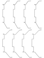 Universal 120mm CPU Fan Mounting Clips Kit - Stainless Steel Wire Silver picture