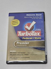 TurboTax 2006 Premier CD Federal + State Tax Software Investments New Sealed picture