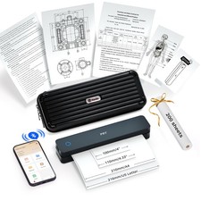 PRT MT610 A4 Portable Thermal Printer Classic Black with Case and 200 Sheets picture