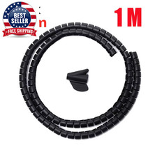 2M/1M Flexible Spiral Cable Wire Protector Cable Organizer Computer Cord Protect picture