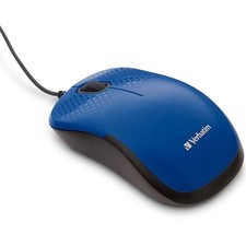 Verbatim Corporation 70233 Silent Corded Optical Mouse Blue Ergonomic Notebook picture