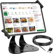 AboveTEK Anti-Theft iPad Kiosk POS Stand Black 360 Swivel Keyed Fits 7-13