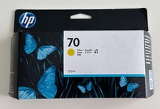 Genuine/OEM HP 70 Yellow Pigment Ink Cartridge C9454A  - NEW Sealed - EXP 2021 picture