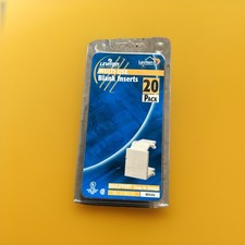 🔥 1 PKS ~Leviton 41084-W QuickPort Snap-In Blank Insert, White New ~(20/Pack)🔥 picture