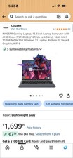 KAIGERR TX16Pro Laptop Win 11, Ryzen 7, 5700U, 16GB DDR4 picture
