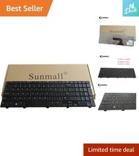 Compact Black Laptop Keyboard Replacement - Non-Backlit Design for Inspiron 15 picture