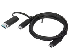 Lenovo Hybrid USB-C USB-A Cable 1m 10Gbps 100W 4X90U90618 picture