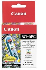 NEW Canon BCI-6PC Single-Pack Photo-Cyan Ink Tank Cartridge UPC 750845726282 NIB picture