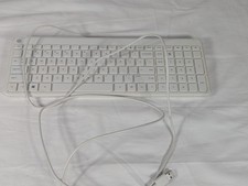 HP HEWLETT PACKARD Lifestyle Wired USB Keyboard KBAH21 Tested And Works White picture