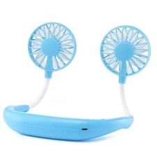 RECHARGEABLE USB NECK FAN COOLING for Travel Desk Sports fitness gym home office picture