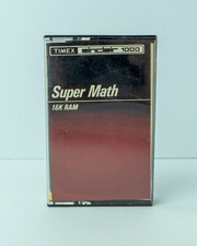 Timex Super Math Sinclair 1000  Software Cassette Tape  16K RAM with Manual picture