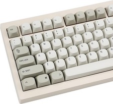 Retro Minimalist Brown PBT Custom MA Profile DyeSub Keycaps Set 119 Keys picture