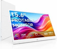 15.6 Inch Portable Monitor, 1080P FHD USB-C HDMI Screen, IPS HDR, White picture