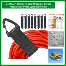 Versatile 16-Inch Extension Cord Organizer with Heavy Duty Carabiner, 8 Pack picture