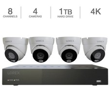 New Lorex Connect 4K 8-Channel 1TB NVR System 4 Smart Security Lighting Cameras picture