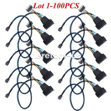 Lot 1-100 Mini SAS SFF-8643 to U.2 SFF-8639 Power Cable 0.5m NVMe PCIe 12Gb/s picture