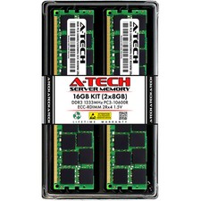 A-Tech 16GB 2x 8GB 2Rx4 PC3-10600R DDR3 1333 MHz ECC RDIMM REG Server Memory RAM picture